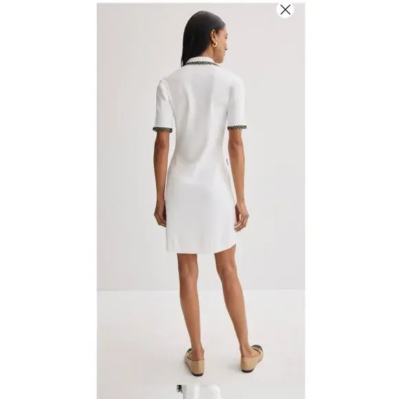 ALEXIA ADMOR White Colorblock Contrast Trim Pearly Buttons Odette Dress sz XL - Picture 5 of 16